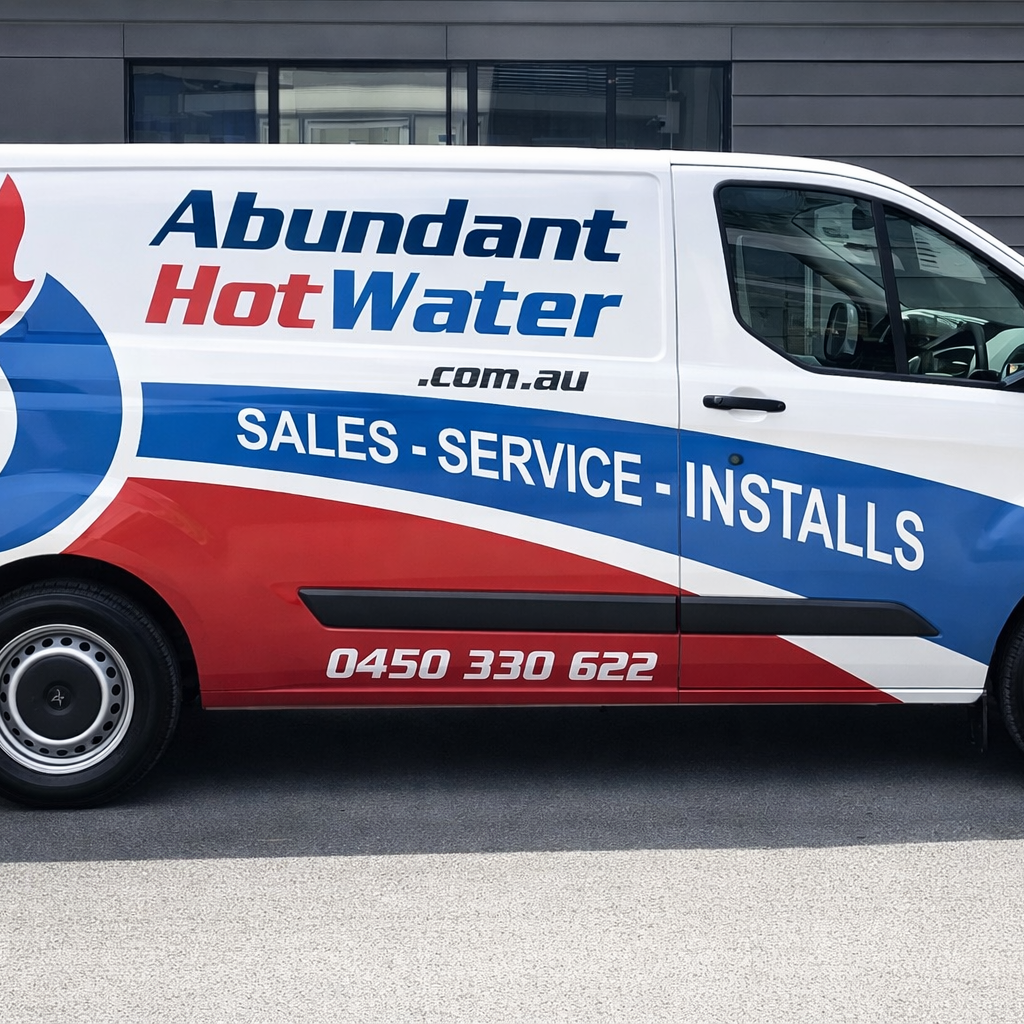 Abundant Hot Water Sydney service van providing hot water system installation, repair, and maintenance across Sydney